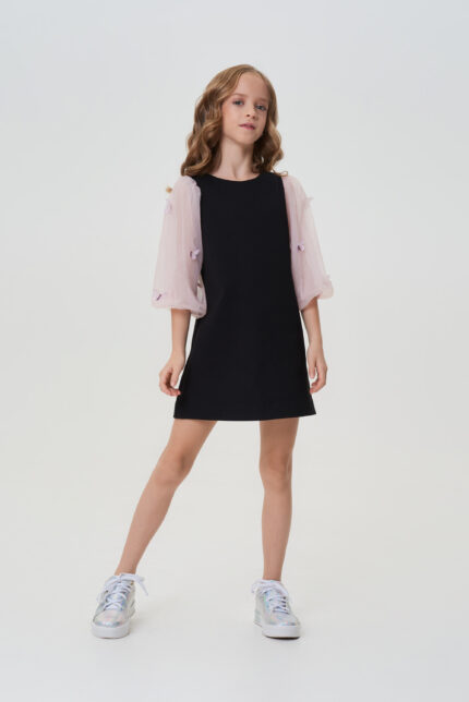 Choupette airy sleeves jersey dress