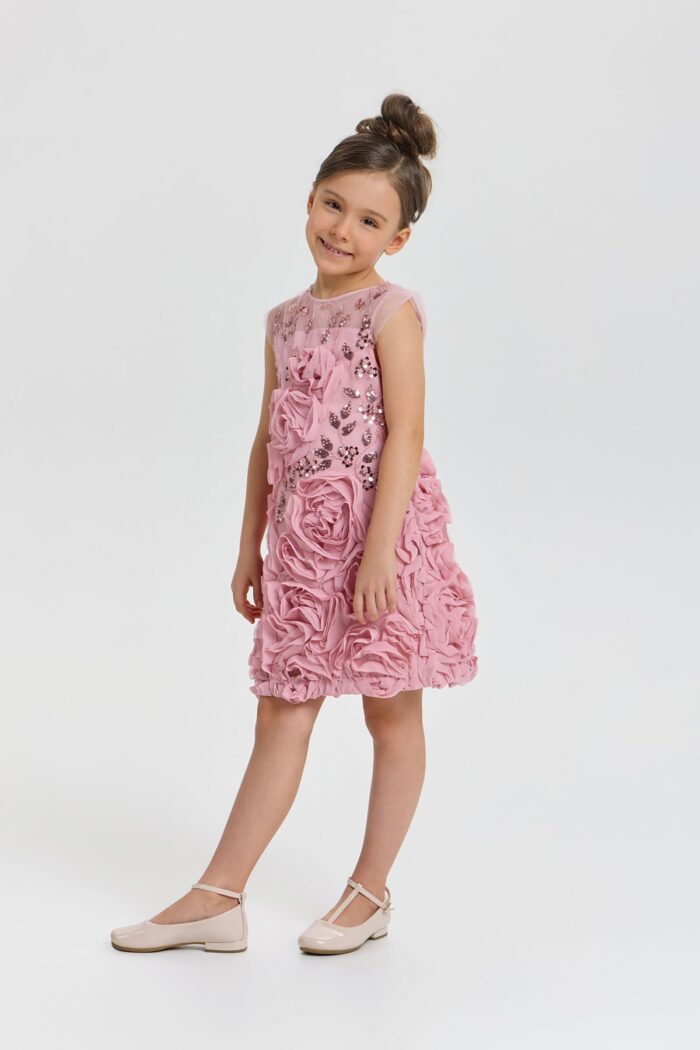 Sequined Dress with flowers - Image 3