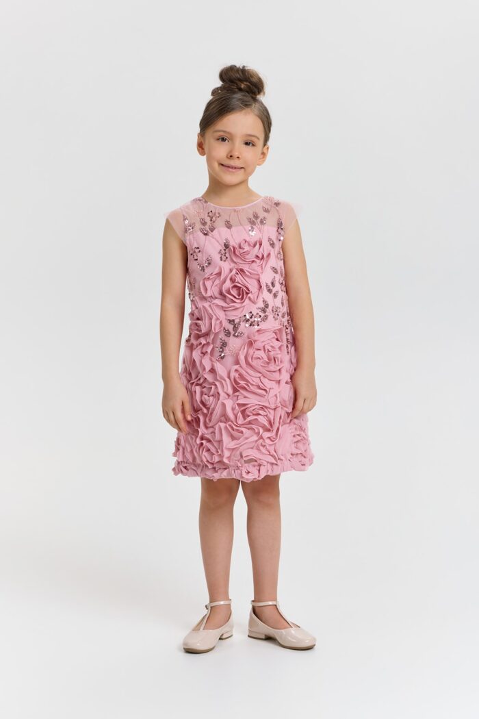 Sequined Dress with flowers - Image 2