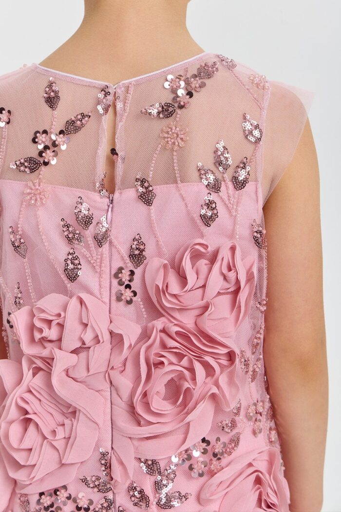Sequined Dress with flowers - Image 7
