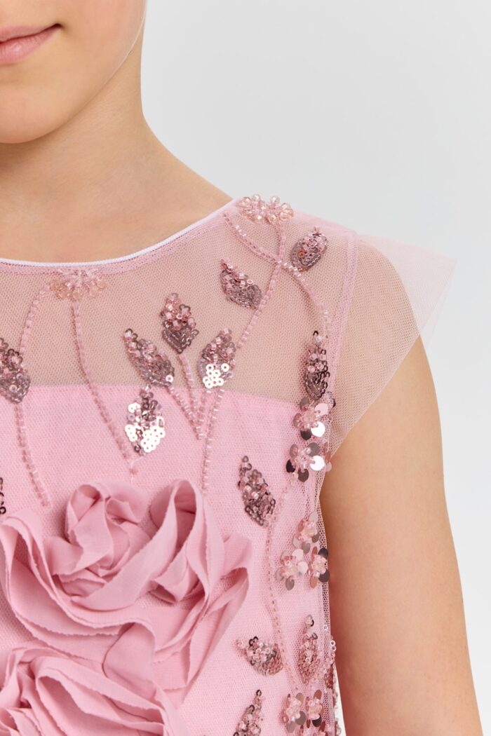 Sequined Dress with flowers - Image 6