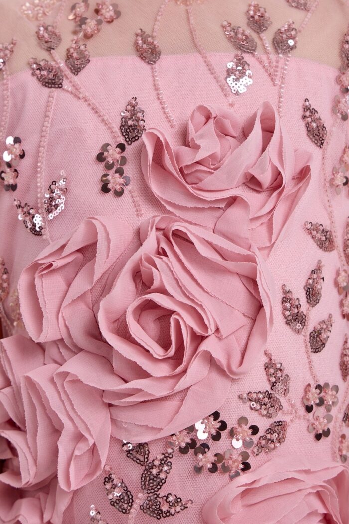 Sequined Dress with flowers - Image 9